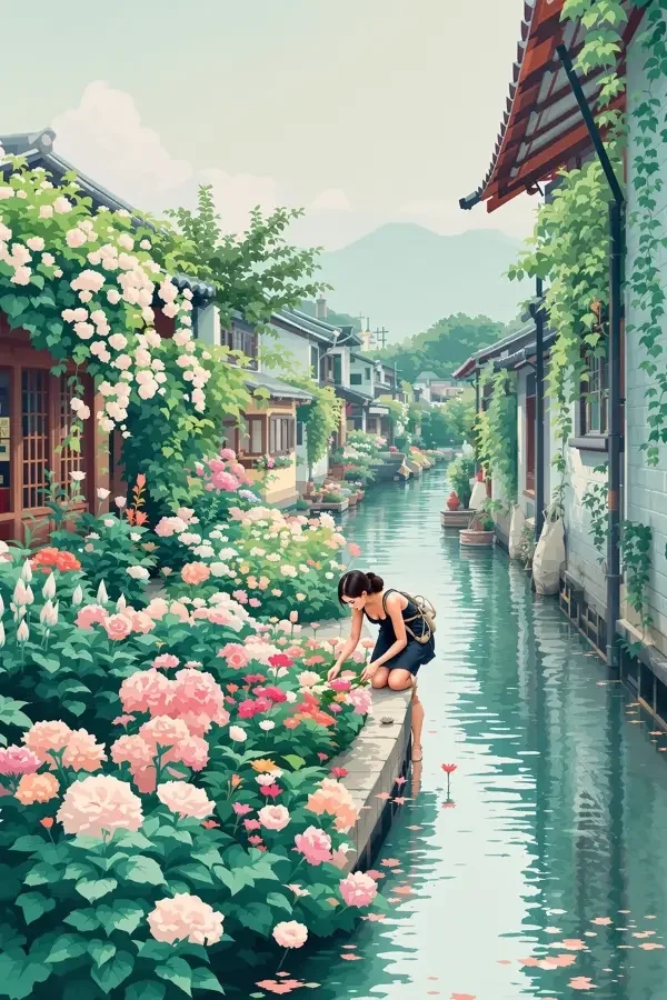 水乡花事海报