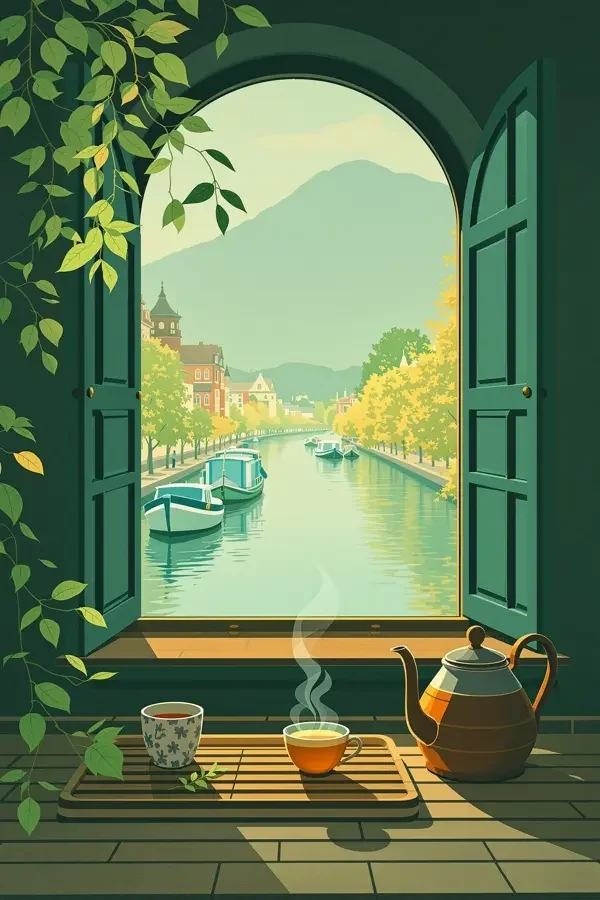 临窗煮茶海报