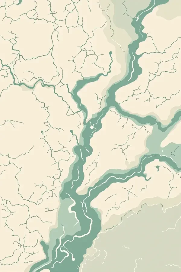 中国江河地理海报