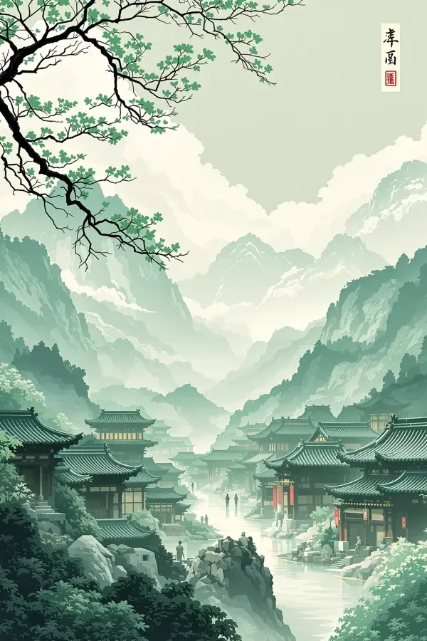 古镇射箭海报