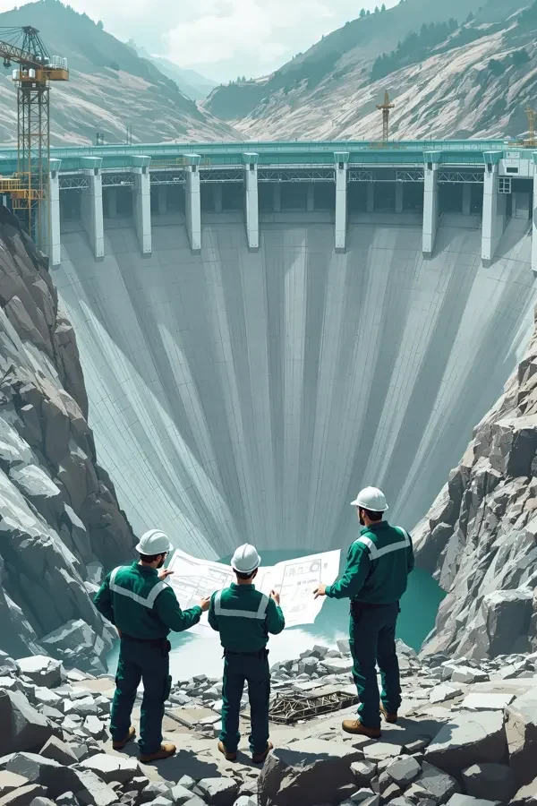 筑梦大坝海报