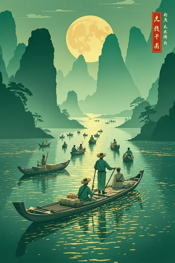 商路凭江海报