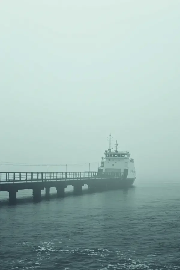 雾中渡船海报