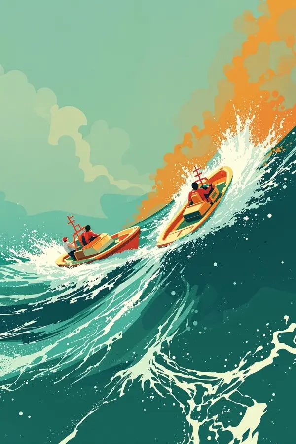 水上拔河海报