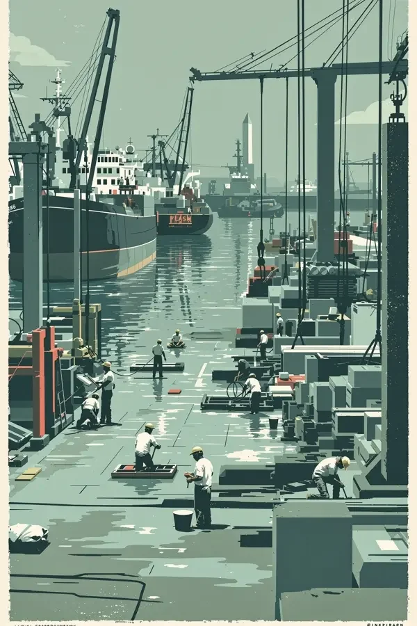 码头工人海报