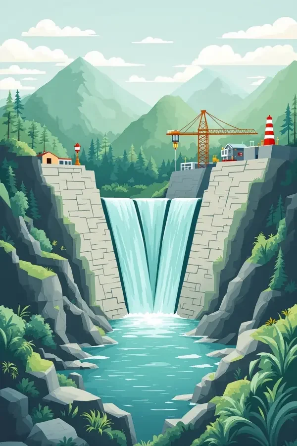大坝怎么建海报