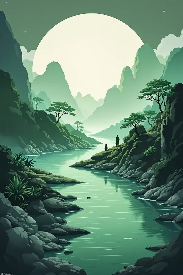 古人临河而居海报