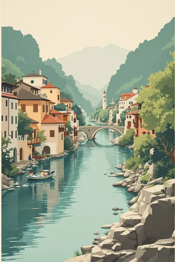 水边的老城海报