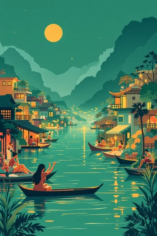 水乡听曲海报