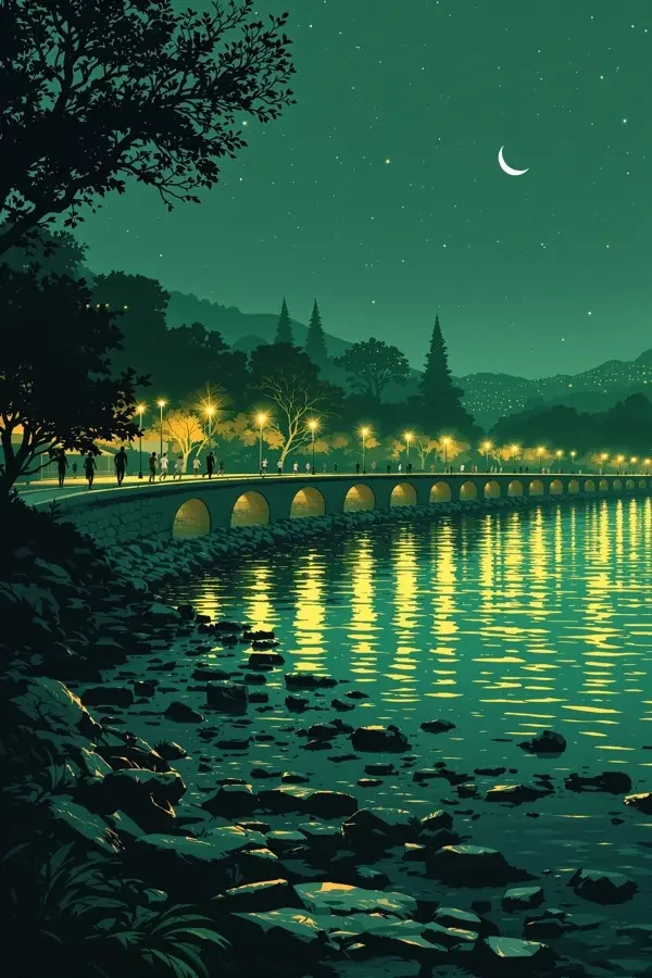 滨江夜跑海报
