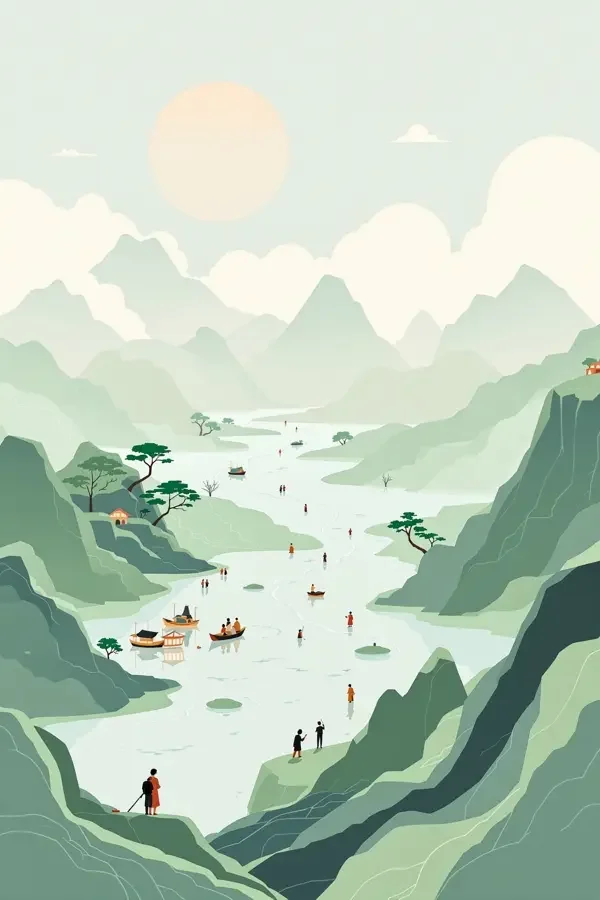 流域文明科普海报
