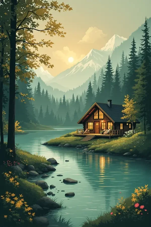 河畔小屋海报